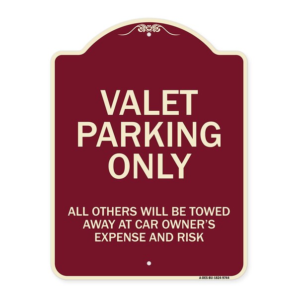 Designer Series-Valet Parking All Others Will Be Towed Away Car Owner, 24" x 18", BU-1824-9744